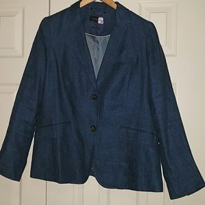 EUC Talbots 100% Italian Linen Blazer